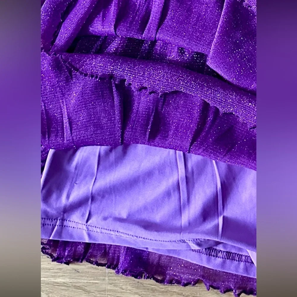 ✨ Sparkle in Purple Magic | Sheln Ruffled Dress – Size‎ L ✨